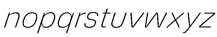 DeBox Thin Italic Font LOWERCASE