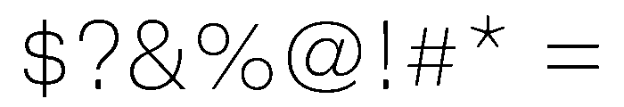 DeBox Thin Short Font OTHER CHARS