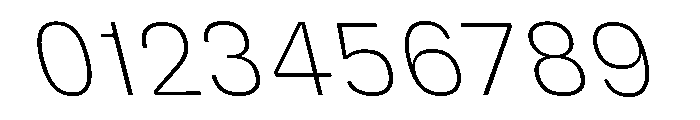 DeBox Thin Slanted Short Font OTHER CHARS