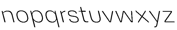 DeBox Thin Slanted Short Font LOWERCASE