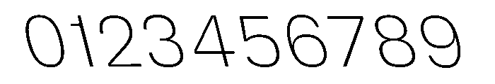 DeBox Thin Slanted Tall Font OTHER CHARS