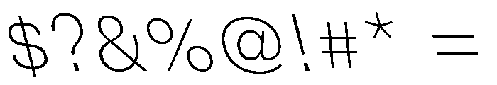 DeBox Thin Slanted Tall Font OTHER CHARS