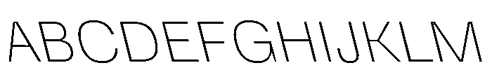 DeBox Thin Slanted Tall Font UPPERCASE
