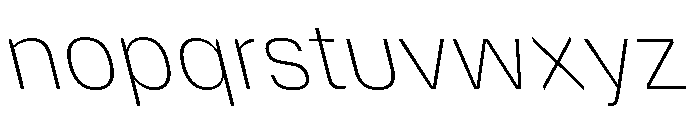 DeBox Thin Slanted Tall Font LOWERCASE