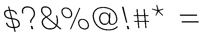 DeBox Thin Slanted Font OTHER CHARS