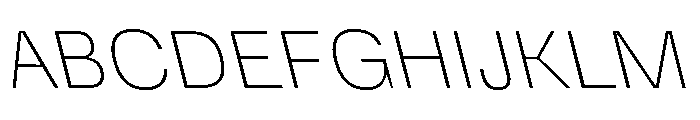 DeBox Thin Slanted Font UPPERCASE