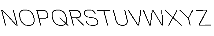 DeBox Thin Slanted Font UPPERCASE