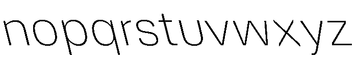 DeBox Thin Slanted Font LOWERCASE