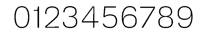 DeBox Thin Tall Font OTHER CHARS