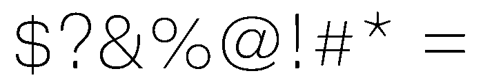 DeBox Thin Tall Font OTHER CHARS