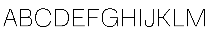 DeBox Thin Tall Font UPPERCASE
