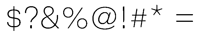 DeBox Thin Font OTHER CHARS