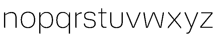 DeBox Thin Font LOWERCASE