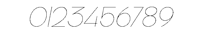 DeMonte Thin Italic Font OTHER CHARS