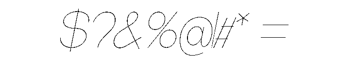 DeMonte Thin Italic Font OTHER CHARS