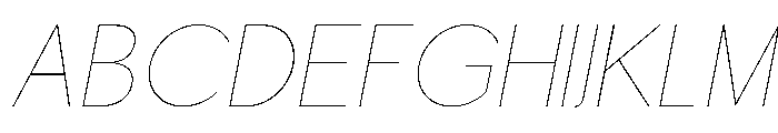 DeMonte Thin Italic Font UPPERCASE