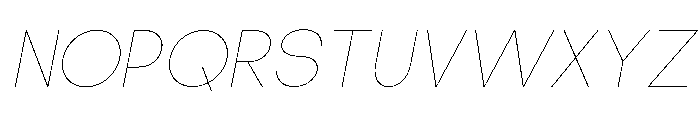 DeMonte Thin Italic Font UPPERCASE