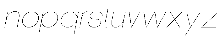 DeMonte Thin Italic Font LOWERCASE