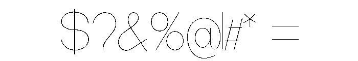 DeMonte Thin Font OTHER CHARS