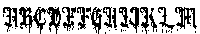 Death Hole Dripping Font UPPERCASE