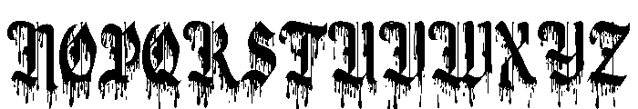 Death Hole Dripping Font UPPERCASE