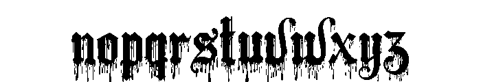 Death Hole Dripping Font LOWERCASE