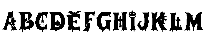 Death Zombie Regular Font UPPERCASE