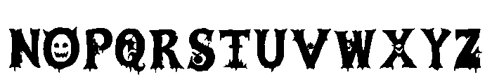 Death Zombie Regular Font UPPERCASE