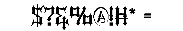 DeathClothes Font OTHER CHARS