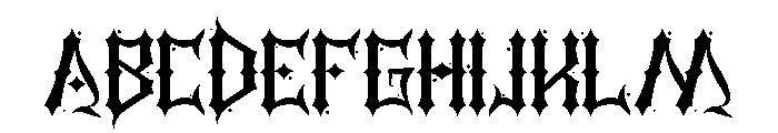 DeathClothes Font UPPERCASE