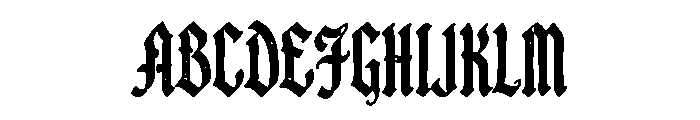 Deathvale Font UPPERCASE