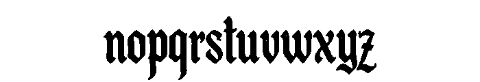 Deathvale Font LOWERCASE