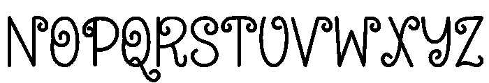 December Moonlight Font UPPERCASE