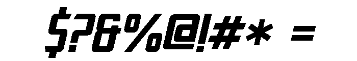 Decepticon Italic Font OTHER CHARS