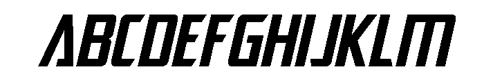 Decepticon Italic Font UPPERCASE