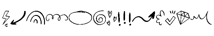 Decorate Doodle Set Font LOWERCASE