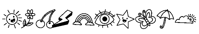 Decoration doodle Font OTHER CHARS