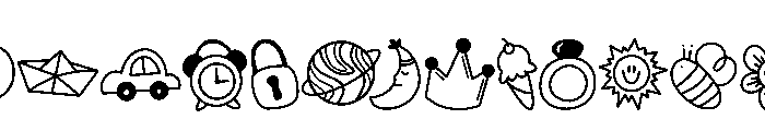 Decoration doodle Font UPPERCASE