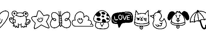 Decoration doodle Font LOWERCASE