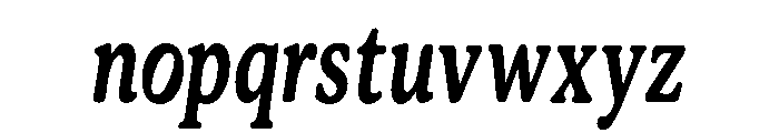 DeeplySixties-MediumItalic Font LOWERCASE
