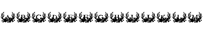 Deer flowers Font UPPERCASE
