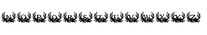 Deer flowers Font LOWERCASE