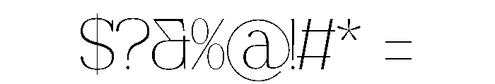 Deforta Font OTHER CHARS