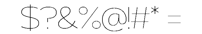 Delancey Thin Font OTHER CHARS