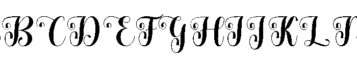 Deliga Regular Font UPPERCASE