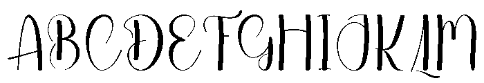 Delighful Midnight Font UPPERCASE