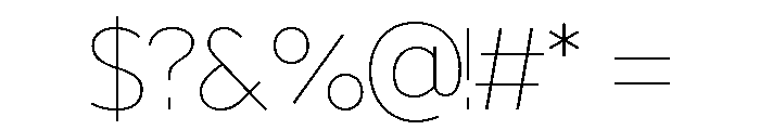 Delphinium Thin Font OTHER CHARS