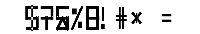 Delta Byte Semibold Condensed Font OTHER CHARS