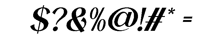 Deluxe Fashion Italic Font OTHER CHARS
