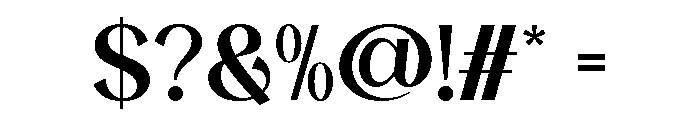 Deluxe Fashion Regular Font OTHER CHARS